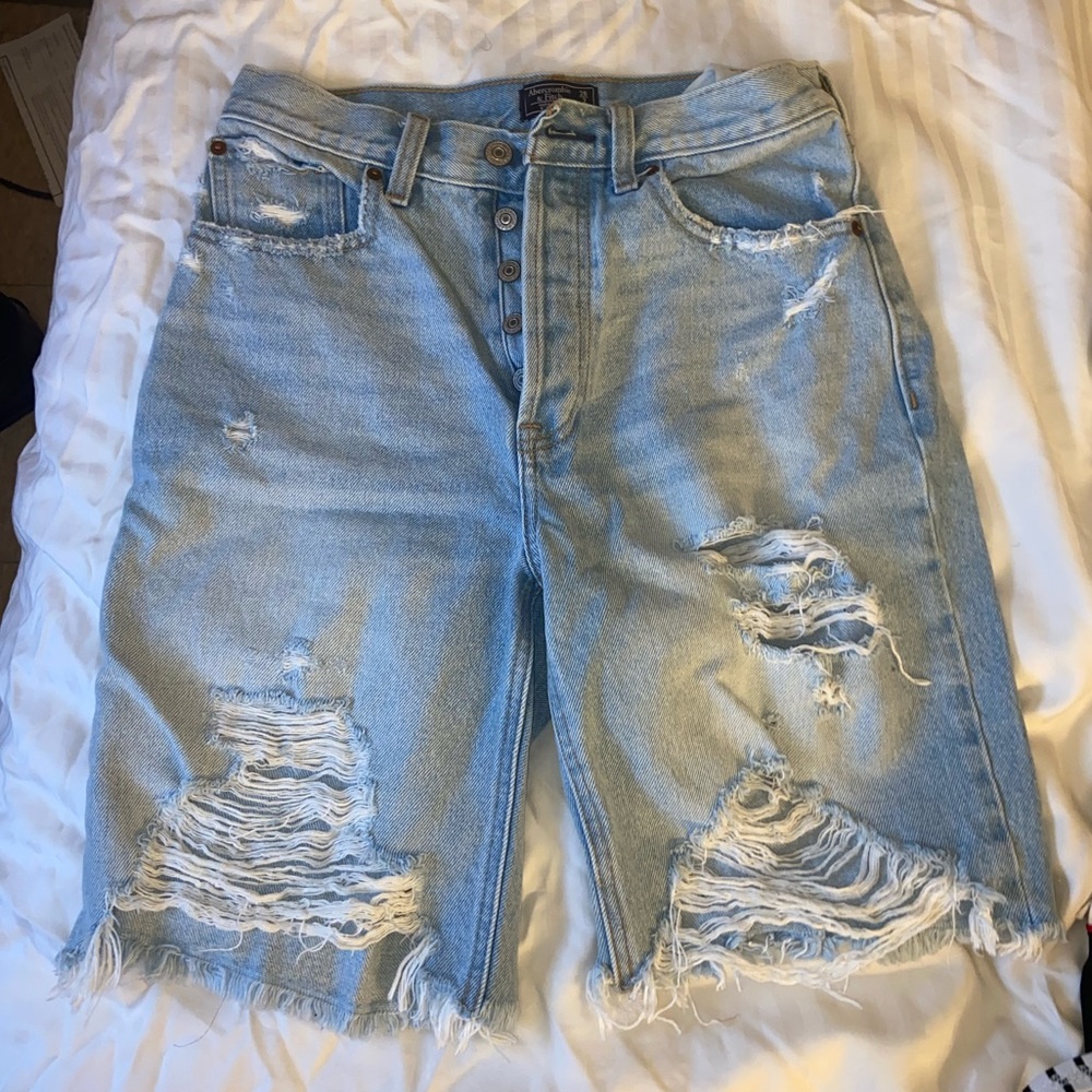 A&F High-Rise Bermuda Shorts